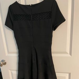 Black dress with sheer inlets